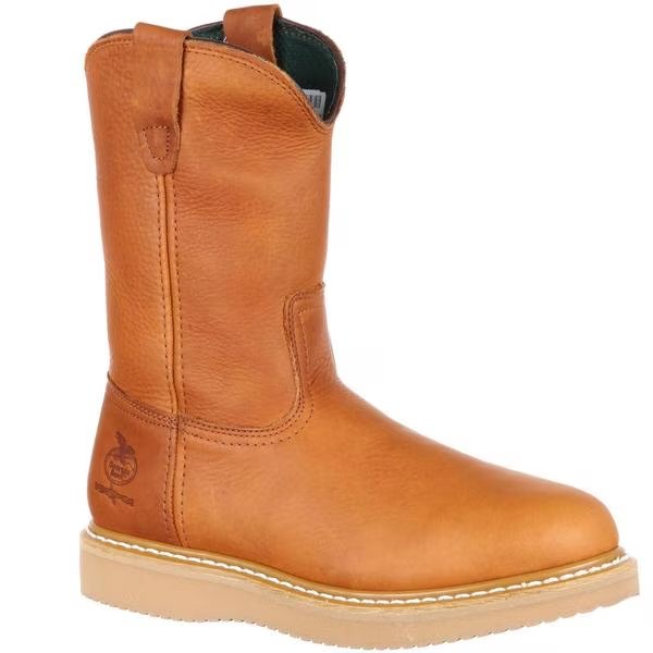 Wedge Steel Toe Pull On Work Boot, 9W, Georgia Boot, Mfr#: G5353